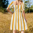 thumbnail image 4 of Dapper Dans - Yellow Sleeveless Dress Clothing female summer dress woman 2024 trendy, 4 of 7