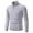 Gray, variant on ZCFZJW Men's Quarter Zip Up Sweaters Mock Neck Polo Sweater Slim Fit Pullover Sweater Casual Solid Color Long Sleeve Lightweight Thin Jacket Blue L