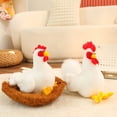thumbnail image 5 of Fluffy Chicken Plush Toys Cute Farmyard Animal White Chicken Plushies Funny Hen Stuffed  Dolls Gift, 5 of 5