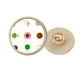 thumbnail image 1 of Casino pequeño elemento ilustración Broche de oro metálico circular, 1 of 3