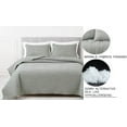 thumbnail image 5 of Chezmoi Collection Pucker 3-Piece King Size Bedspread Coverlet Set , Crinkle Textured Diamond Bedding Cover Quilt Set, Gray, 5 of 7