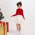 thumbnail image 5 of URMAGIC 3M-9T Kids Toddler Baby Girl Christmas Dress Red Velvet Long Sleeve Dress Christmas Outfits Set, 5 of 6