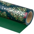 thumbnail image 1 of Rollo reversible de papel de regalo WRAPAHOLIC, 43 x 10 m, color verde, 1 of 7