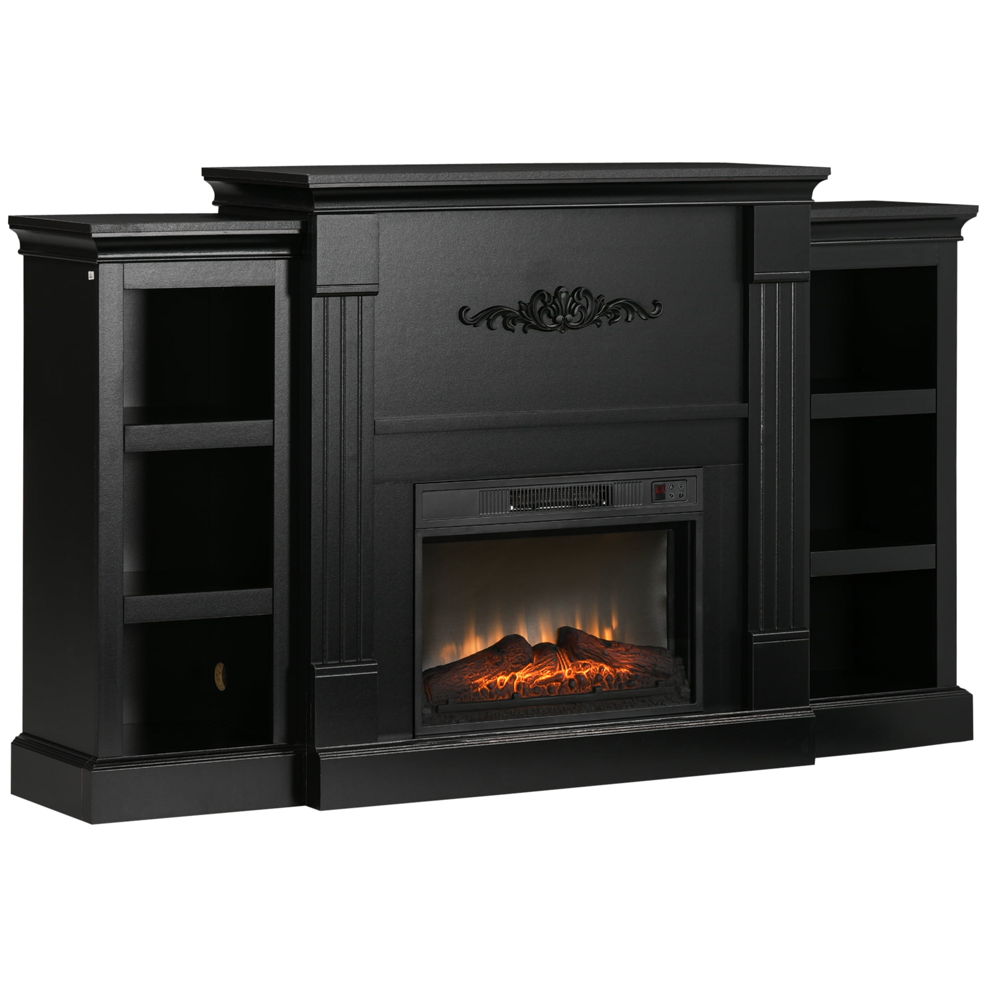 Electric Fireplace Mantel TV Stand for TV's up to 46", Living Room Media Entertainment