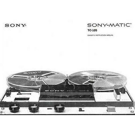 Instruction Manual ONLY for Sony TC-105 Tape Deck Owners Manual REPRINT