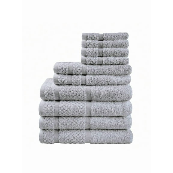 10 Pieces Towel Set With Upgraded Softness & Durability, Grey Bathroom Decor Summer For Beauty Salon Home Bathroom