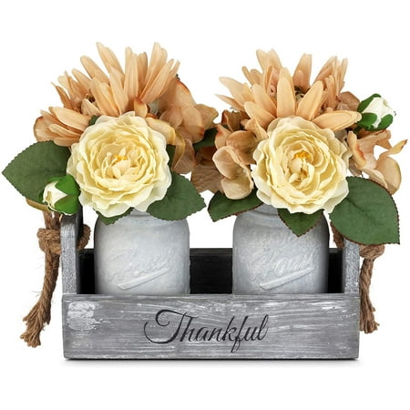 Zc5hao Mason Jar Table Centerpieces For Dining Room Coffee Decor Centerpiece With 3 Jars And Flowers Farmhouse Home Rustic Living Kitchen Decoration Center Piece Canada - Home Decor Centerpieces Zc5hao Mason Jar Table Centerpieces For Dining Room Coffee Decor Centerpiece With 3 Jars And Flowers Farmhouse Home Rustic Living Kitchen Decoration Center Piece Canada - Home Decor Centerpieces