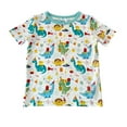 thumbnail image 3 of WIBACKER Bamboo Viscose Toddler Excavator Pajamas Boys Girls Kids Cool Short Summer 2-6T Snug fit Pjs Set 2pcs Dinosuar Sleepwear, 3 of 7
