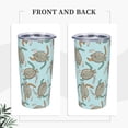 thumbnail image 2 of Sea Turtle Tumbler 20oz Blue Ocean Beach Stainless Steel Insulated Tumblers with Lid and Straw Animal Travel Coffee Mug Tea Wine Cups Water Bottle Gifts for Men Women Turtle Lover, 2 of 6