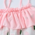 thumbnail image 4 of Delliss Toddler Baby Girl's Off The Shoulder Ruffle Trim Strawberry Print Clothes Sleeveless Adjustable strap Blouse Top 1-5 Years, 4 of 7