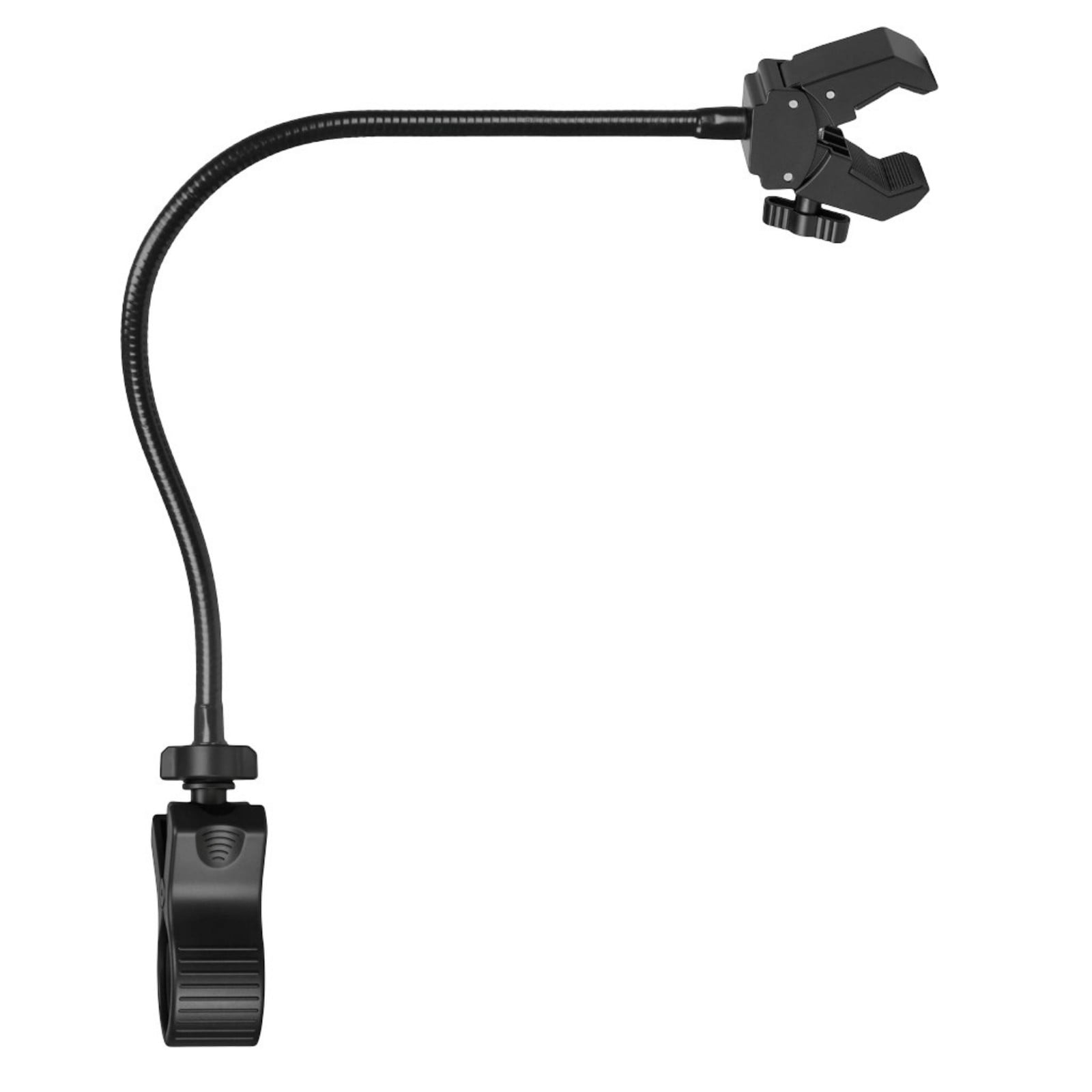 Microphone Clip Holder Secure Attachment Clamp On Stand Featuring Gooseneck Arm For Safe Device Positioning