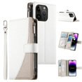 thumbnail image 1 of Funda cartera GANGXUN para iPhone 14 Pro , cuero PU con tarjetero, cremallera, correa de mano, soporte y protección 681°, 1 of 6
