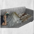 thumbnail image 6 of Beach Soft Flannel Fleece Blanket, Footpath Through Sand Tropic Gulf Island National Seashore Florida Plants Landscape, Cozy Plush for Indoor and Outdoor Use, 50" x 60", Grey Cream, by Ambesonne, 6 of 6
