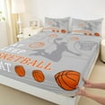 thumbnail image 3 of Castle Fairy Boys Girls Eat Sleep Basketball Twin Sheet Sets 3pcs,Ball Gamer Twin Fitted Sheet Microfiber,Sport Theme Breathable Flat Sheet,Luxury Bedroom Decor, 3 of 7