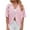 Pink, variant on 2025 Europe and America Spring Summer Solid Colour Short Sleeved Cardigan for Women Casual Loose Tops Green XXL