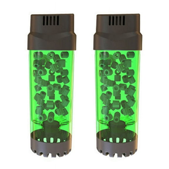 2X Aquarium Fish Tank Fluidized Moving Bed Filter Bubble Media Filter with Air Stone and Sponge Filter LH-300