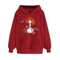 thumbnail image 5 of Chandails à Capuchon Rouges à Manches Longues pour Femmes Hiver Automne Survêtement Athlétique Vacances Heureuses Halloween Jogger avec Capuche s Ensembles Chandail en Molleton Femmes 2025 Vêtements Mode m, 5 of 5