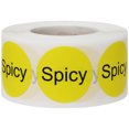 thumbnail image 1 of Spicy Deli Grocery Store Food Yellow Labels | 1" Round - 500 Pack, 1 of 3