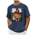 thumbnail image 1 of TSADFHJI T-Shirts pour Hommes Multipack Drapeau d'Allemagne Imprimé Manches Courtes Col Rond T-Shirt Floral Tendance Mode Chemise de Base m Marine, 1 of 6