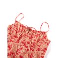 thumbnail image 4 of VISgogo - Vestido informal para mujer, estampado floral, sin mangas, cuello de tirantes, lazo en la parte inferior, vestido de playa con abertura alta VISgogo  moda, 4 of 9