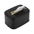 thumbnail image 1 of Funda para caja de pañuelos con resorte de 1 pieza para mesa de dormitorio, plástico negro, 1 of 3