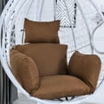 thumbnail image 3 of TOPCHANCES Patio Chair Cushion, Cushions for Hanging Egg Chair, Washable Swing Chair Cushion, Garden Hanging Egg Chair Seat Pad (Does Not Include A Chair), Brown, 3 of 8