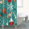 thumbnail image 4 of Green Christmas Baking Pattern Shower Curtain 36"x72" ,Bathroom Decorative Shower Curtains Set with 12 Hooks,Modern Waterproof Washable Shower Curtain, 4 of 6
