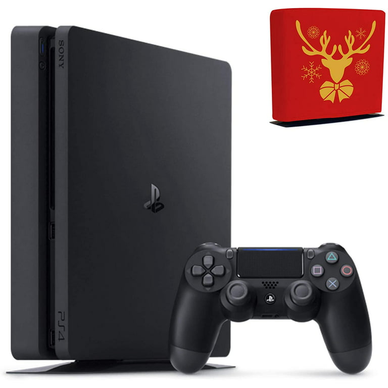 Sony Playstation 4 Game Console- 1TB HDD Slim Edition Jet Black - 1 DualShock Wireless Controller - PS4 Bundle With Christmas Deer Gift - Walmart.com