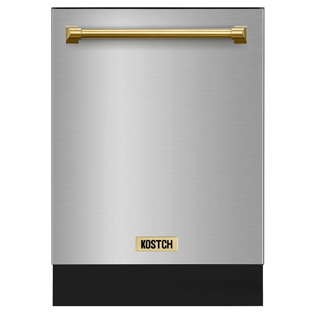 KOSTCH 24in Built-in Dishwasher with 8 wash programs & 4 Dry Options, Large Capacity 15 Place Settings,Bronze Handle, 45-dBA Ultra-Quiet, ENERGY STAR Certified
