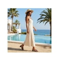 thumbnail image 6 of BLISSFUL STEP Bead Chunky Heels Slip on Slide Sandals for Women Coffee (Size 9), 6 of 7