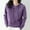 Purple, variant on XPMWRP Women's Knit Solid Color Hooded Drawstring Sweatshirt Long Sleeve Casual Pullover Tops Winter Warm Soft Loose Thick Clothes Purple M
