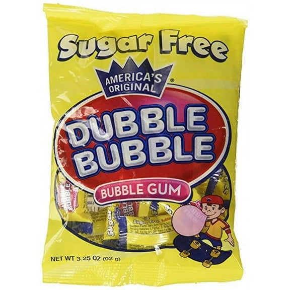 Dubble Bubble Sugar Free, 3.25-Ounce Bags