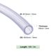 thumbnail image 3 of Uxcell tubo flexible trenzado claro de alta presión de 1/2" ID x 3/4" OD, 10 pies para dispensar agua, aceite y líneas de aire, 3 of 7