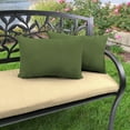 thumbnail image 2 of Jordan Manufacturing 18" x 12" Green Solid Outdoor Lumbar Throw Pillow (Set of 2), 2 of 3