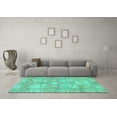 thumbnail image 3 of Ahgly Company Indoor Rectangle Oriental Turquoise Blue Traditional Area Rugs, 5' x 8', 3 of 4