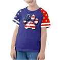 thumbnail image 2 of FamilyThread Kids America Flag 4th of July Shirt Toddler Kids Boys Girls Patriotic USA Shirt, Red White and Blue Tee Top, 2 of 4