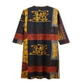 thumbnail image 3 of Men‘s Muslim Thobe  Long Sleeve Letter Print Button Down Pocket Kaftan Robe Arab Wear, 3 of 7