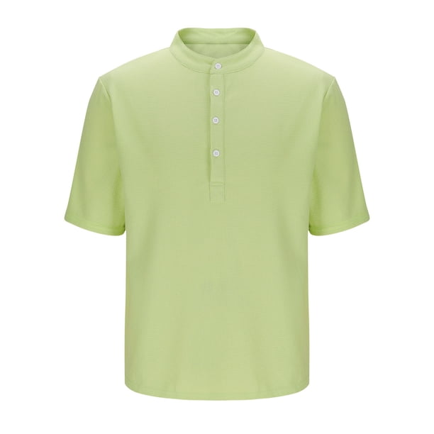 pstuiky Mangas cortas para hombre, Blusas deportivas casuales de manga corta con cuello redondo y color sólido para hombre camisas casuales para hombre l