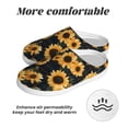 thumbnail image 6 of Haiem Scottish Blue Plaid Sunflower Print Women's Fuzzy Memory Foam House Slipper Cozy Home Footwear Non-slip Winter Slippers-35/36, 6 of 7