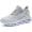 Grey, variant on Men'S Lightweight Fashion Plus Size Casual Sports Shoes | Stripe Pattern, Lace Closure, Fabric Upper, MD Sole, Round Toe, Suitable for Spring and Summer