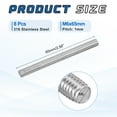 thumbnail image 2 of Uxcell 8Pack M6x65mm 316 Stainless Steel Fully All Threaded Rod Studs, 1mm Pitch, 2 of 6