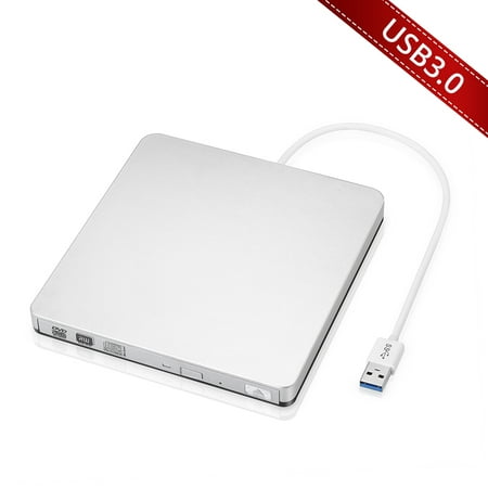 VicTsing CD/DVD-RW Burner Writer external hard drive for Apple Macbook, Macbook Pro, Macbook Air or other Laptop/Desktops with USB3.0 Cable (Best External Storage For Macbook)