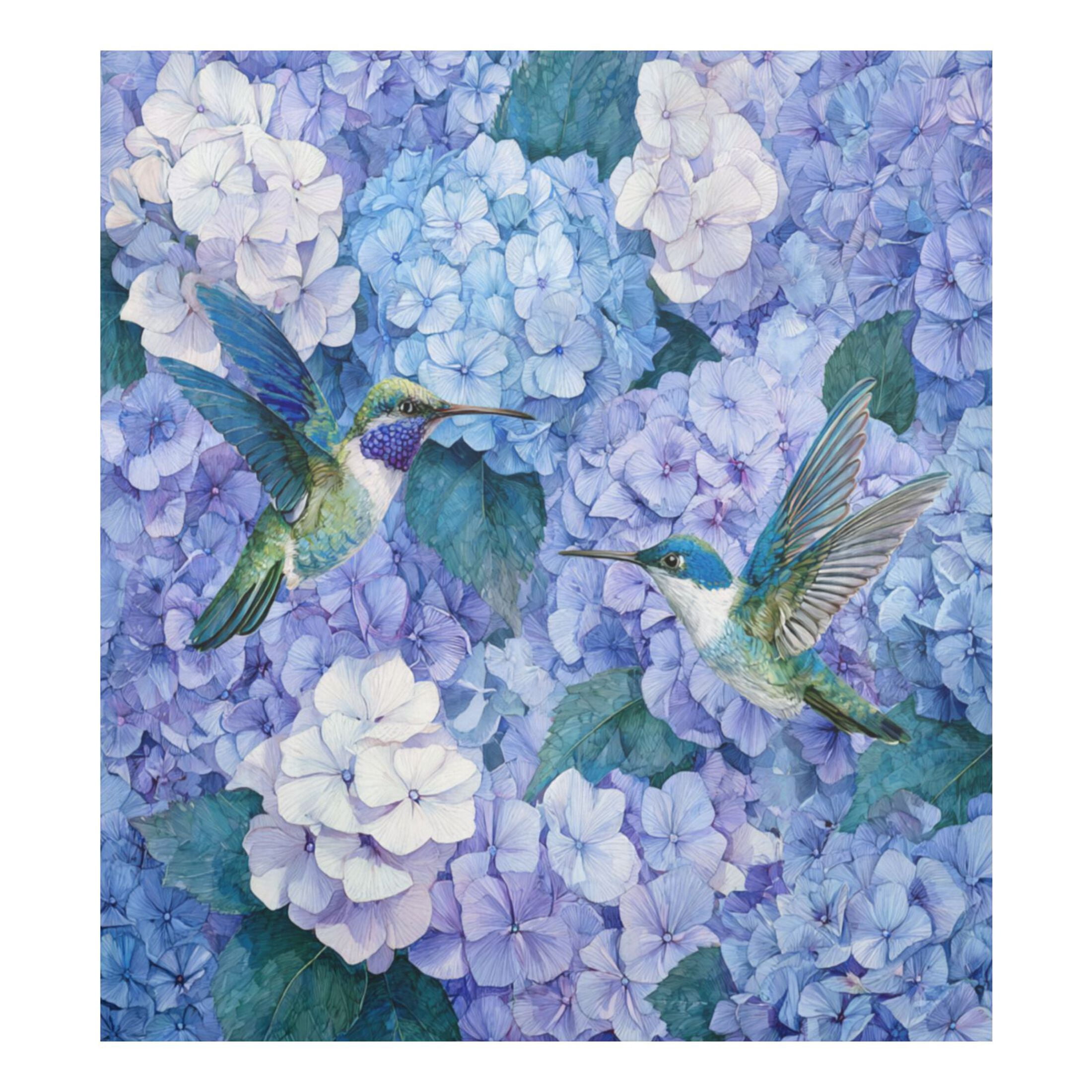 Dishwasher Magnetic Refrigerator Magnet Cover Sticker Home Decorative 23"x26" Beautiful Blue Hydrangeas