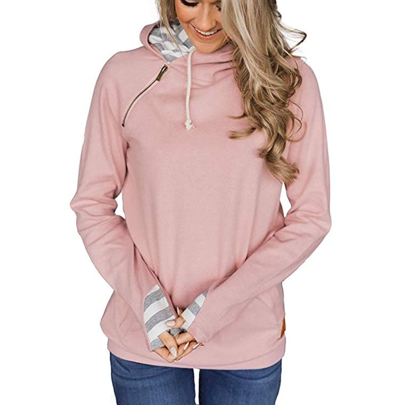 women's double hooded sweatshirt