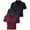 Solid Black, Solid Navy Blazer, Solid Burgundy, variant on 3 Pack: Women's V Neck Crop Polo Shirts - Short Sleeve Sweater Dry Fit Golf Athletic Workout Collared Tops