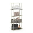 thumbnail image 3 of Furinno Turn-N-Tube 5-Tier Classic Tubes Display Shelf, Sonoma Oak/White, 3 of 5