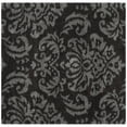 thumbnail image 6 of SAFAVIEH Florida Desmond Damask Plush Shag Area Rug, Dark Brown/Smoke, 4' x 4' Square, 6 of 8