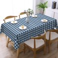 thumbnail image 6 of Rectangle Tablecloth with Wave Lace 60x84 Inch, Blue Jeans Gingham Rectangle Table Protector Waterproof Tabletop Cover Kitchen Tablecloth for Restaurant, Picnic, Indoor and Outdoor Dining, 6 of 8
