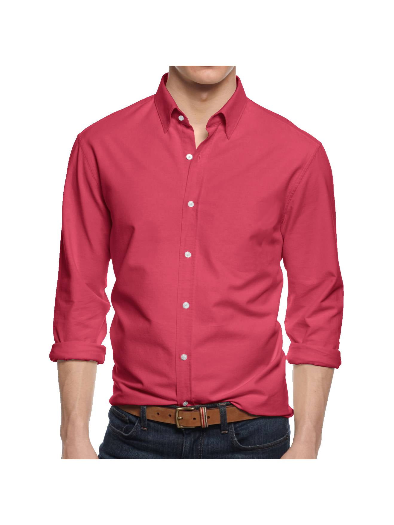 mens fitted dress shirts button down collar
