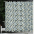 thumbnail image 4 of Ambesonne Botanical Shower Curtain, Pastel Twisted Leaves, 69"Wx84"L, Dark Blue Multicolor, 4 of 5